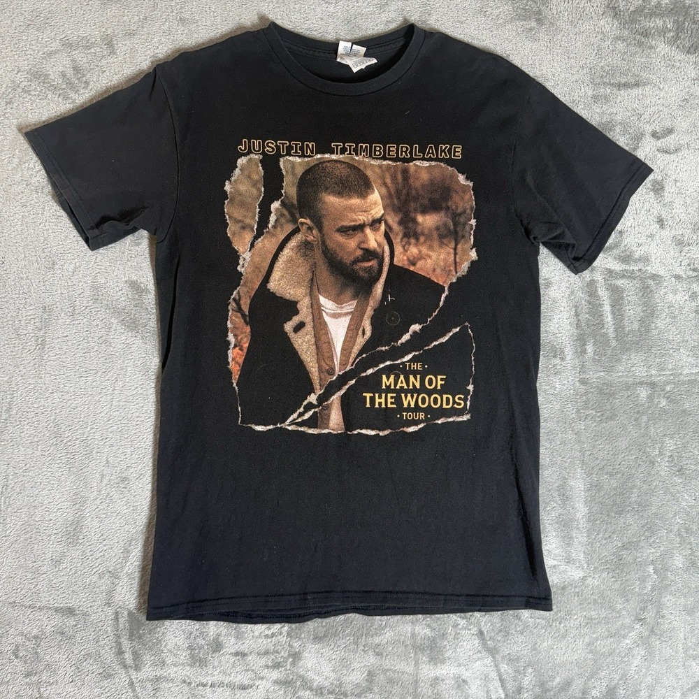 Justin Timberlake Man of the Woods Tour Pop Music Concert‎ T-Shirt 2018 Medium
